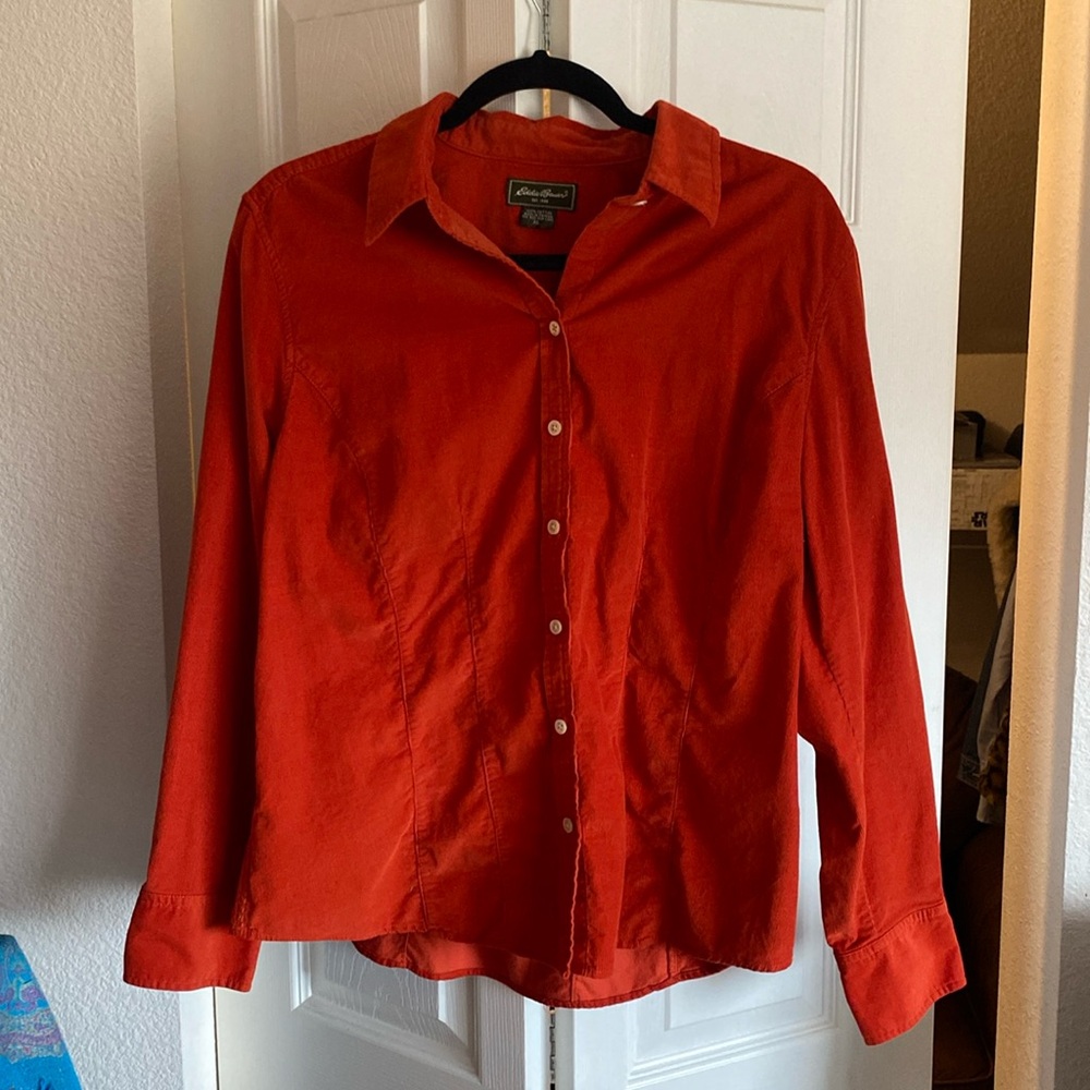 Orange Button Up